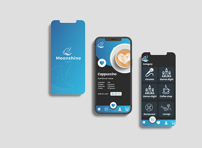 Moonshine Cafe Mobile App app appdesign cafeapp design dribbble james dev mobileapp mobileappdesign ui uidesigner uiux