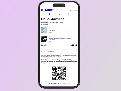 E-mail Receipt :: Daily ui 017 app appdesign dailyui dailyuichallenge design email receipt explore figma james dev mockup receipt rivervisual shopping ui ui.jaymez uiux uiuxdesign userexperience userinterface