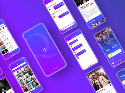Quhooo- Social App adobe xd app app design design mobile social ui