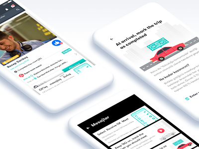 UI/UX case Study: Help Overlay Cards app carpooling case study icons interface iphone isamercan map ui ux