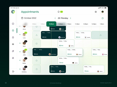 Appointments & Bookings app appointment booking calendar design interfacedesign reservation ui uiux ux