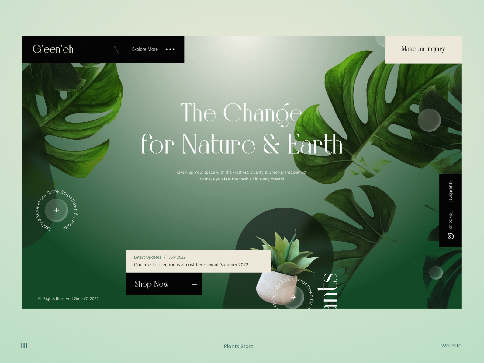 Plants & Decor Store by Inthikhab on Dribbble