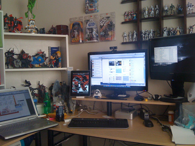 My Messy Desk lotsoffrigginclonetroopers office toys workspace