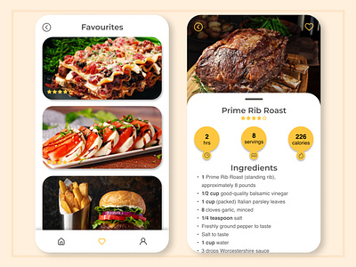 Recipe App- Cookbook Part- II app behance design dribbble experience figma logo ui uiinspiration uiuxdesigner