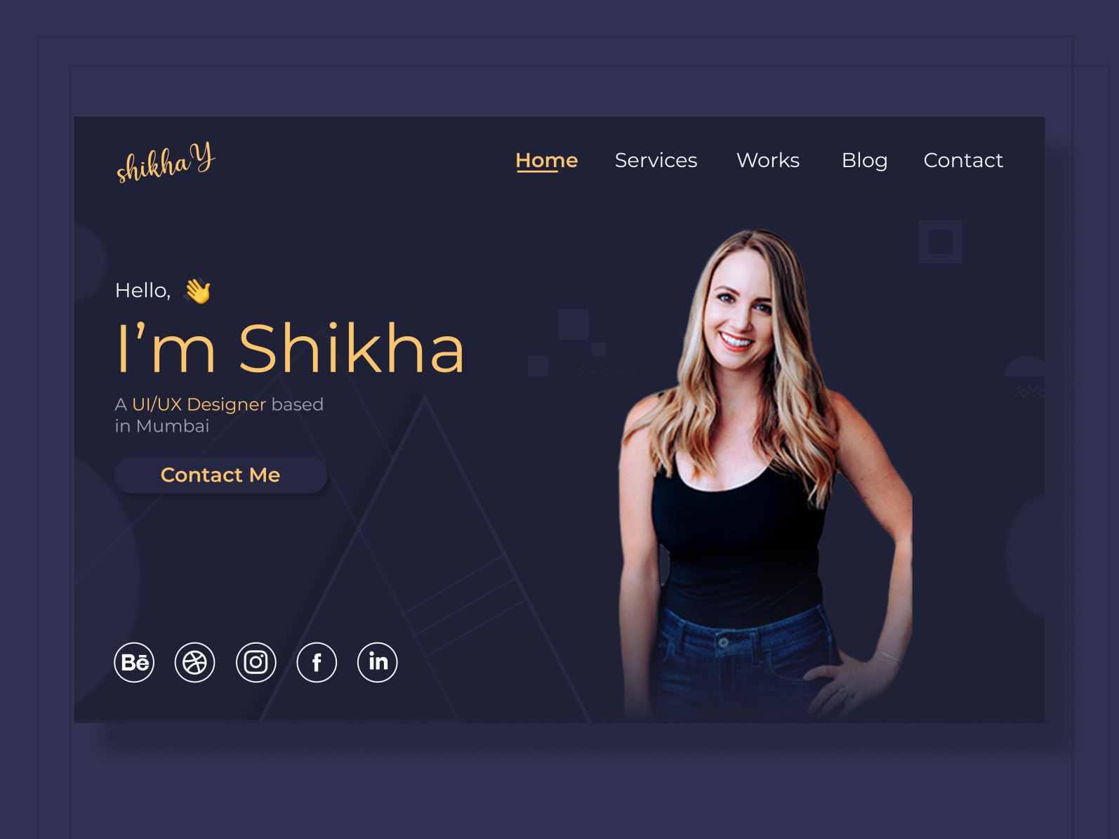 Personal Portfolio Design by SHIKHA YADAV on Dribbble
