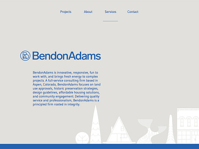 BendonAdams website architecture aspen city planning community historic preservation modern website