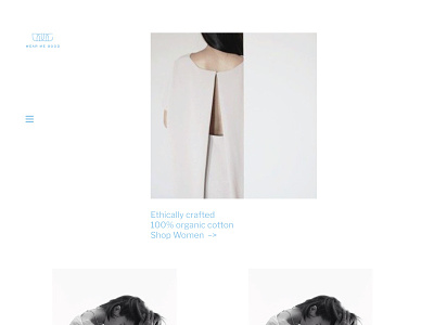 WMG site design clothing community fashion minimal modern organic website