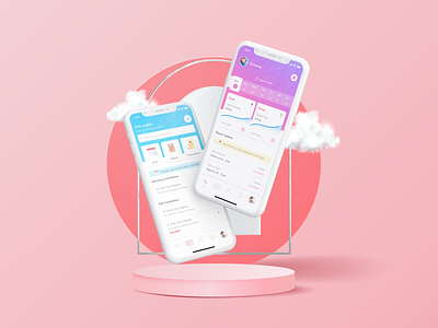 Mylk: New-born baby wellness app ecommerce illustration ios iphone sketch ui ux
