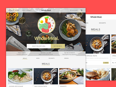 Wholemeal ecommerce food order rich ui ux website