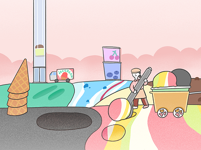 Choose your favorite Icecream. cloudmoo illust illustration illustrator 그림 삽화 운무