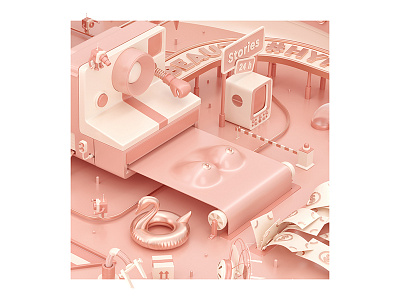#HYPE - Details 6 3d boobs cgi heart hype illustration pink plastic render rose social tits