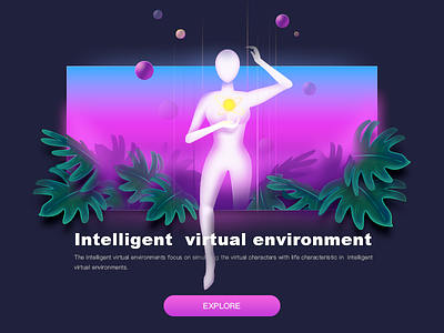 Intelligent virtual environment artificial environment forest illustration intelligence intelligent robot science technology virtual