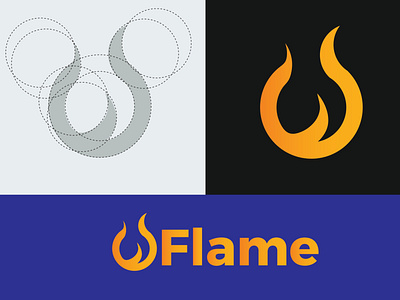Flame Logo branding design graphic design illustration logo typography vector