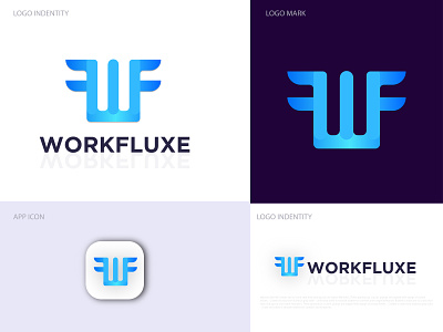 wf logo design branding design graphic design illustration logo typography vector wf wf logo