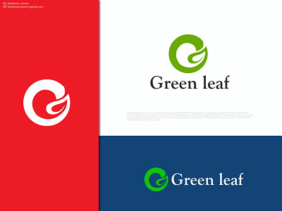 Green Leaf logo design freelancer sourov graphic design green green leaf illustration logo logo design logo designer