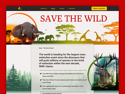 Saving wildlife design graphic design ui ux