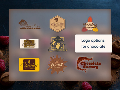 Logo options for chocolate design graphic design logo ui vector