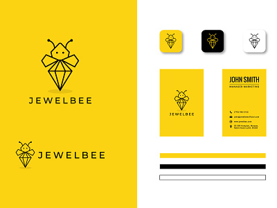 JewelBee Branding Design branding design graphic design logo minimal minimalist vector