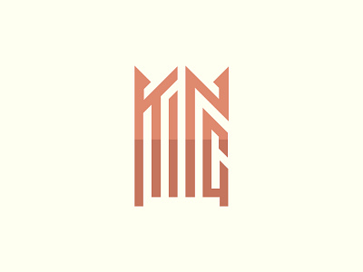 King Text-Based Logo Design branding design graphic design illustration logo minimal minimalist ui ux vector