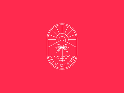 Palm Corner Logo branding design graphic design illustration logo minimal minimalist modern logo design vector