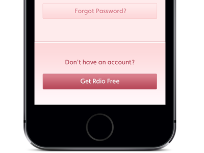 rdio feminine pink rdio user interface