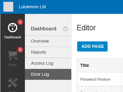Dashboard dashboard lemonstand user interface