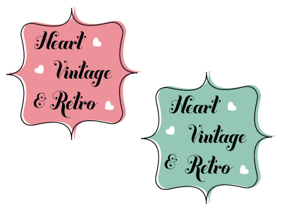 HeartVintageRetro heart mint pink retro vintage