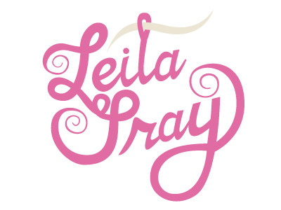 Leila Gray fabric feminine logo script thread