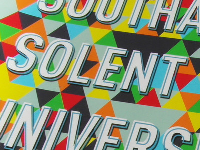 Southampton Solent Poster bright poster triangles