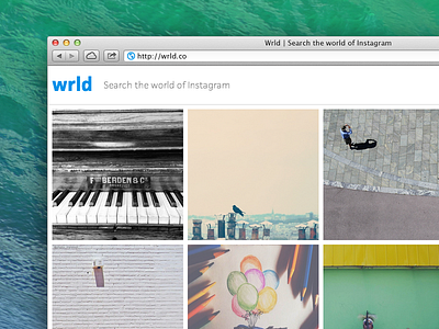 Wrld - Search The World Of Instagram browser design instagram itsmellor tile wrld
