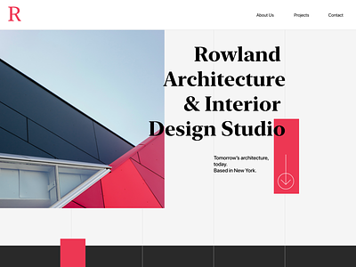 Rowland Architecture & Interior Design Studio adobexd aftereffects agency landing page agency website animation architecture parallax product scroll