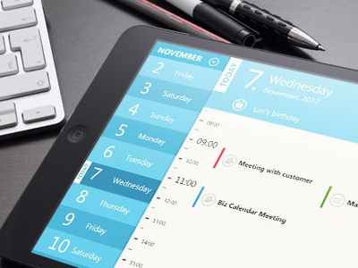 Calendar - Business Calendar app design ipad app ui design uiux application ux design
