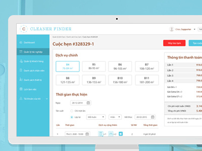 Cleaner Finder ui ux design web app