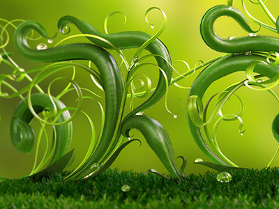 Grow - Macro 3d 3dillustration 3ds max 3dtype cgi illustration lettering macro type typography vray