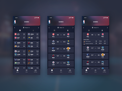 Redesign NBA App design iphone x mobile app nba redesign sketch ui ux