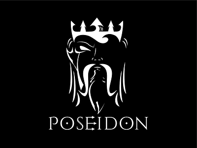 Poseidon illustration logo vector