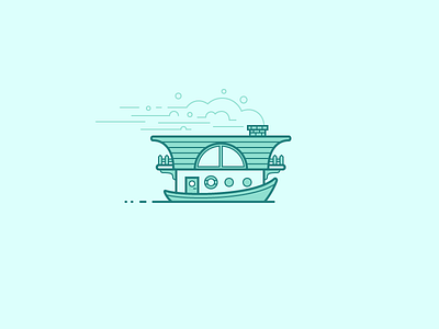 Coming to a hood near You... boat illustration minimalism