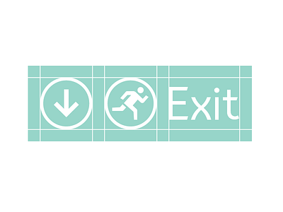 Way Finding System & Signage arrow exit icon pictogram run signage way finding