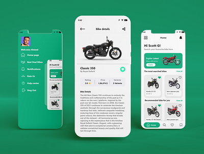 application for selling motorcycles app app design figma ui ui ux ui ux design