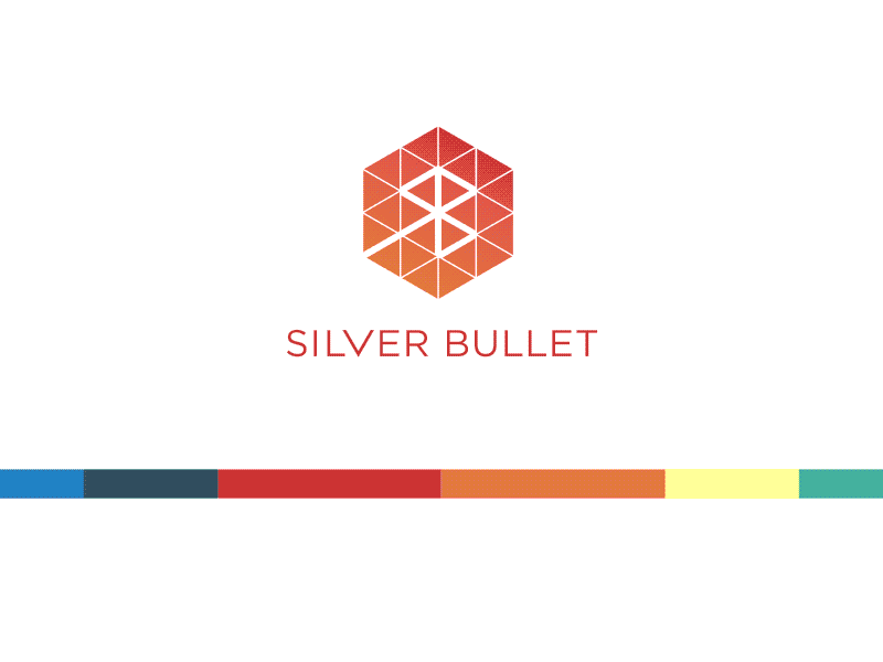 SILVER BULLET LOGO COLOUR PALETTE colour palette gradient logo design