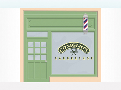 Barbershop Logo illustration logo