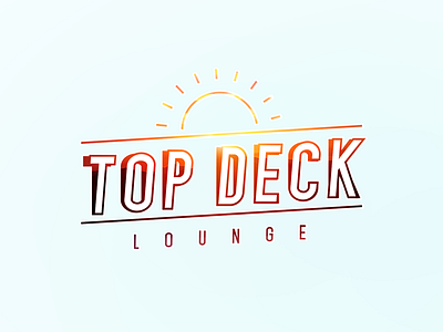 Top Deck Lounge identity logo typography