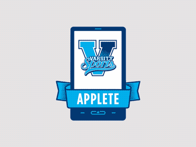 VARSITY SPORTS APPLETE BADGE app badge ci icon logo mobile sports
