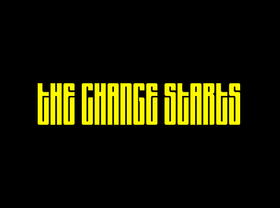 The Change Starts athlete black yellow brand identity branding design film font graphic design logo movie typography vegan