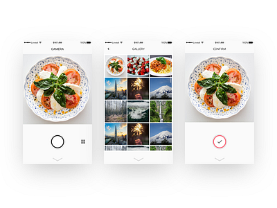 Camera Interaction for Loveat application cameraui interaction protopie ui ux