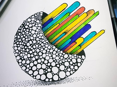 Emergence - Doodle colors doodle doodle art doodleart illustration miniature stippling