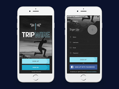 Tripwire Sign Up app ios sign up travel ui