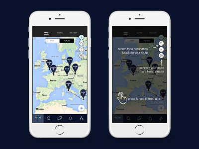 Plan your route and help overlay app ios map route travel