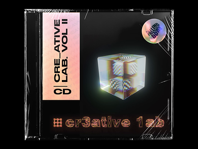 Creative Lab CD Tape 3d 3dart album cover animation c4d cd design mockup neon nft