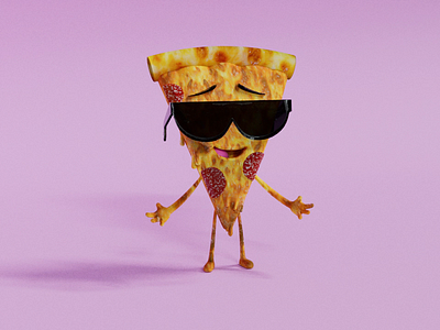 Pizza Steve 3d 3dart animation c4d design illustration modern pizza pizzasteve rigging vibrant